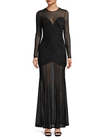 Dreamscape Talitha Sheer Ruched Gown