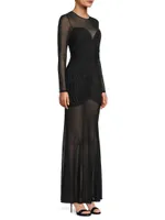 Dreamscape Talitha Sheer Ruched Gown