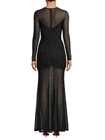 Dreamscape Talitha Sheer Ruched Gown