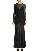 Dreamscape Talitha Sheer Ruched Gown