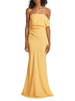 Draped Off-The-Shoulder Gown