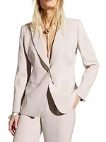 Hazel Silk Tailored Blazer