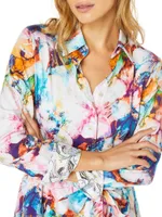 Charlotte Floral Cotton Long-Sleeve Dress