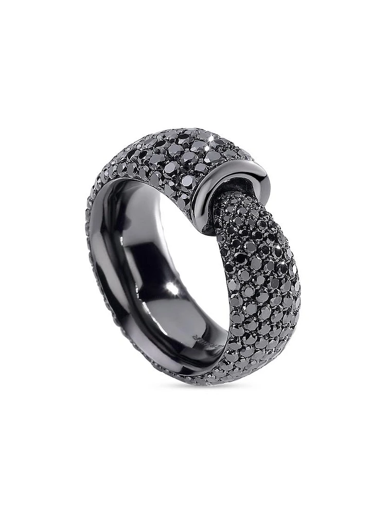 Calla The One Black Rhodium-Plated, 18K White Gold & 5.30 TCW Diamond Ring