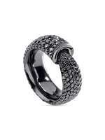 Calla The One Black Rhodium-Plated, 18K White Gold & 5.30 TCW Diamond Ring