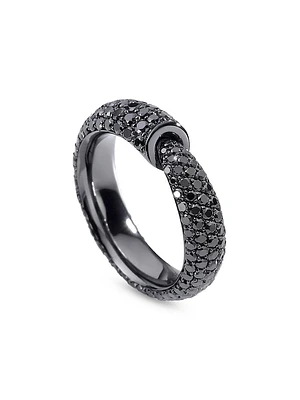 Calla The One 18K White Gold, Black Rhodium & 3.10 TCW Diamond Ring