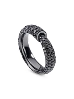 Calla The One 18K White Gold, Black Rhodium & 3.10 TCW Diamond Ring