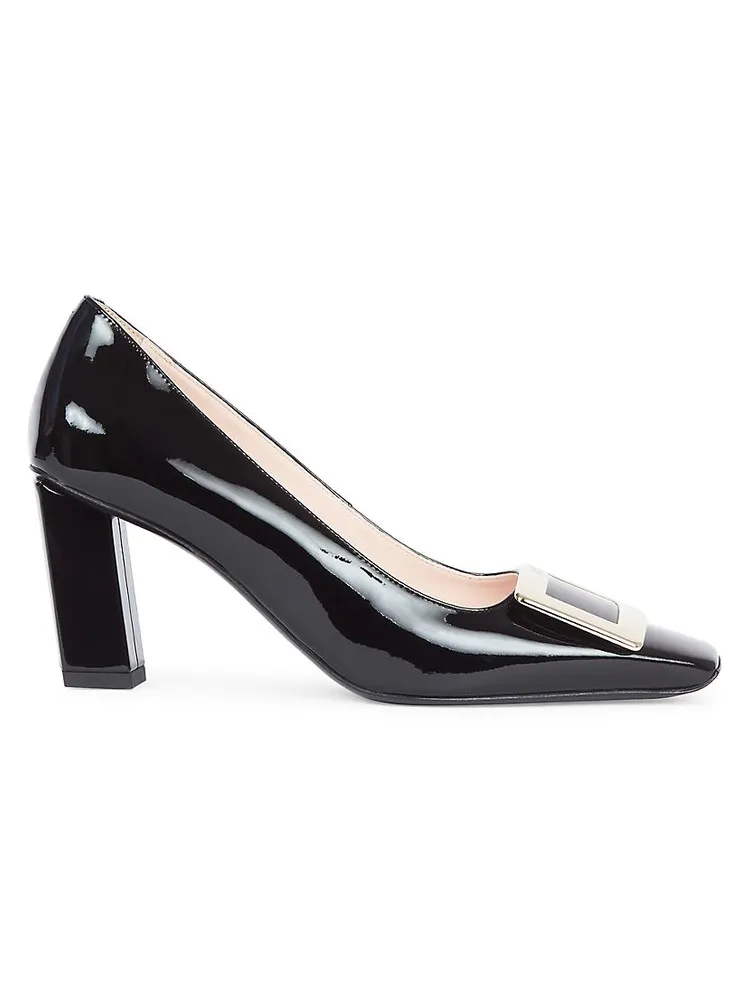 Belle Vivier 75MM Leather Buckle Pumps