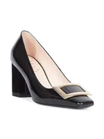 Belle Vivier 75MM Leather Buckle Pumps