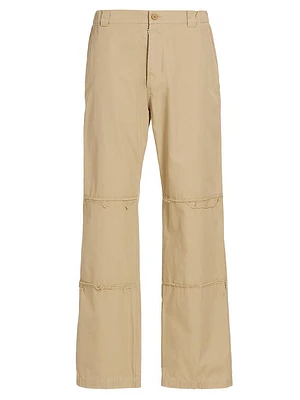 Raw-Edge Relaxed-Fit Pants