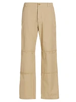 Raw-Edge Relaxed-Fit Pants