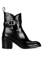 Alexa 70MM Leather Ankle-Strap Booties
