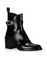 Alexa 70MM Leather Ankle-Strap Booties