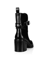 Alexa 70MM Leather Ankle-Strap Booties