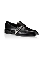 Alexa Eyelet Monkstrap Leather Loafers