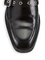 Alexa Eyelet Monkstrap Leather Loafers