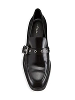 Alexa Eyelet Monkstrap Leather Loafers