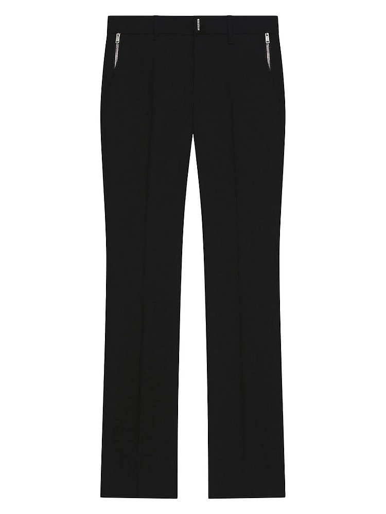 Classic-Fit Pants with Darts Technical Wool