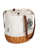 Hogwarts Coronado Canvas & Willow Basket Tote