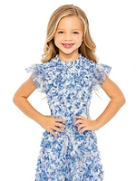 Little Girl's & Ruffle Tiered Mini Dress