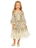 Little Girl's & Girl's Floral Embroidered Dress