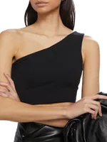 Essential Asymmetric Cropped Top