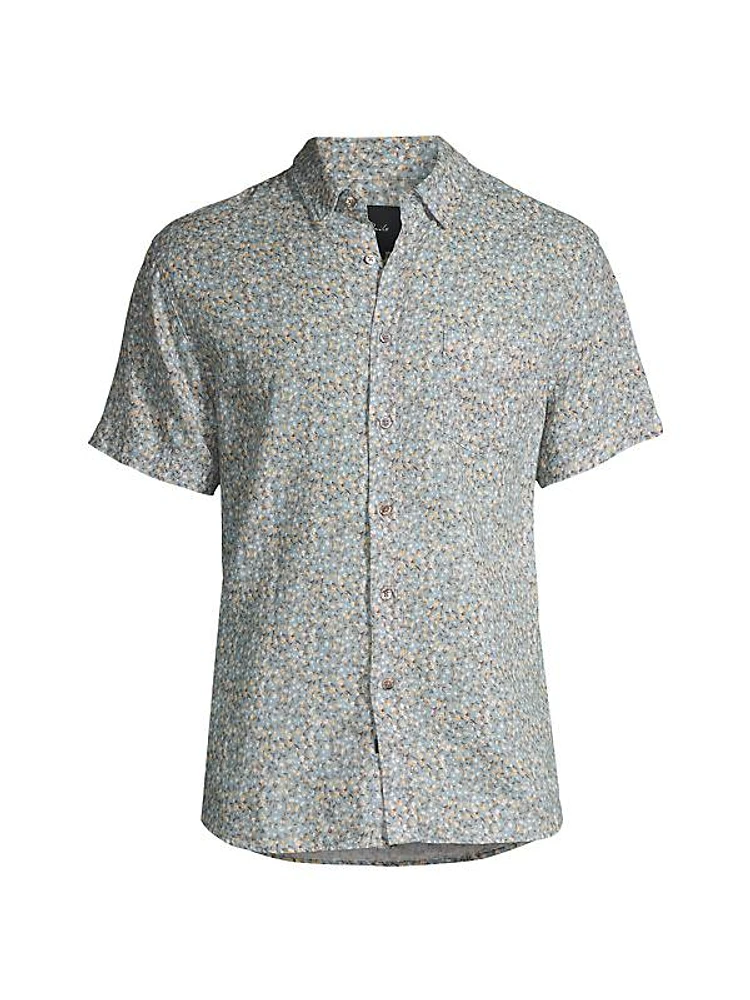 Carson Linen-Blend Button-Down