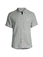 Carson Linen-Blend Button-Down