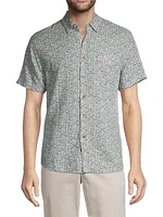 Carson Linen-Blend Button-Down