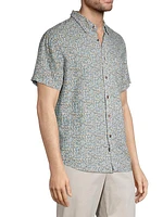 Carson Linen-Blend Button-Down