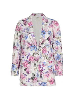 Owen Floral Linen-Cotton Blazer