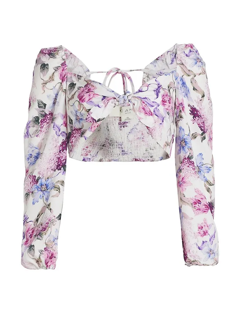 Leilana Floral Cropped Top