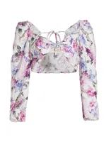 Leilana Floral Cropped Top