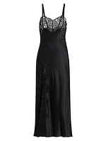 Silk Satin & Lace Slipdress