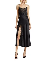 Silk Satin & Lace Slipdress