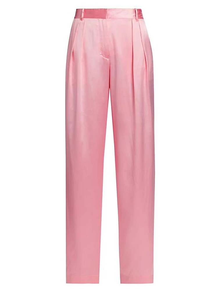 Emberlynn Silk Charmeuse Pants