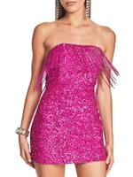 Cassandra Sequin Fringe Dress