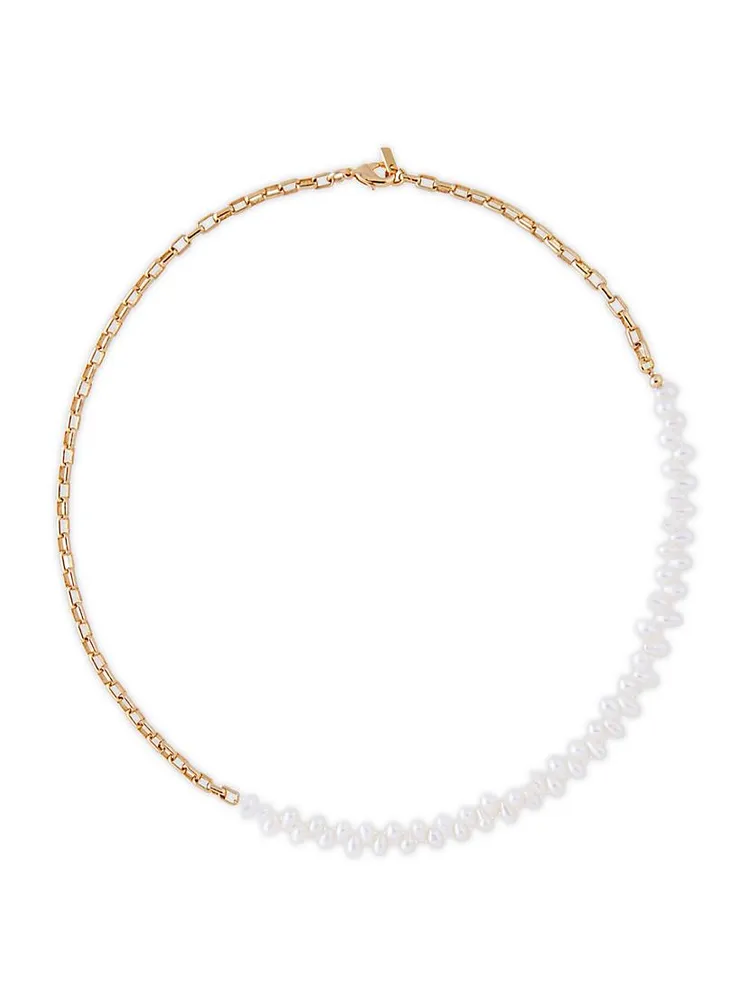Matira 14K-Gold-Plated & Freshwater Rice Pearl Necklace