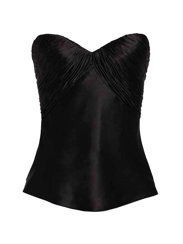 Charmeuse Bustier Top