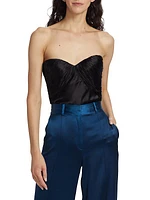 Charmeuse Bustier Top