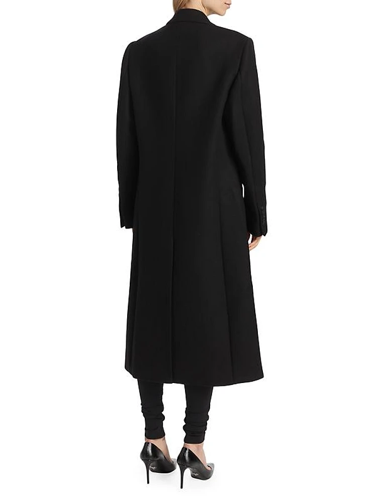 Single-Breasted Wool Coat