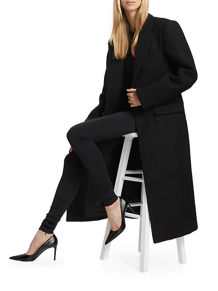 Single-Breasted Wool Coat