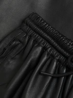 Leather Utility Jogger Pants