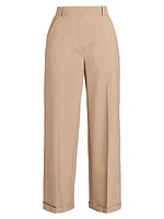 Tailored Wide-Leg Wool Pants