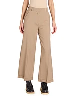 Tailored Wide-Leg Wool Pants