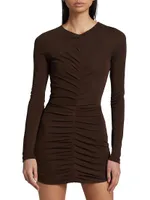 Ruched Jersey Minidress