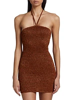 Glittery Ruched Minidress