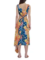 Marni x No Vacancy Inn Printed Cut-Out Midi-Dress