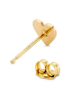 Midi Bitty Symbols 14K Yellow Gold & Diamond Heart Stud Earring
