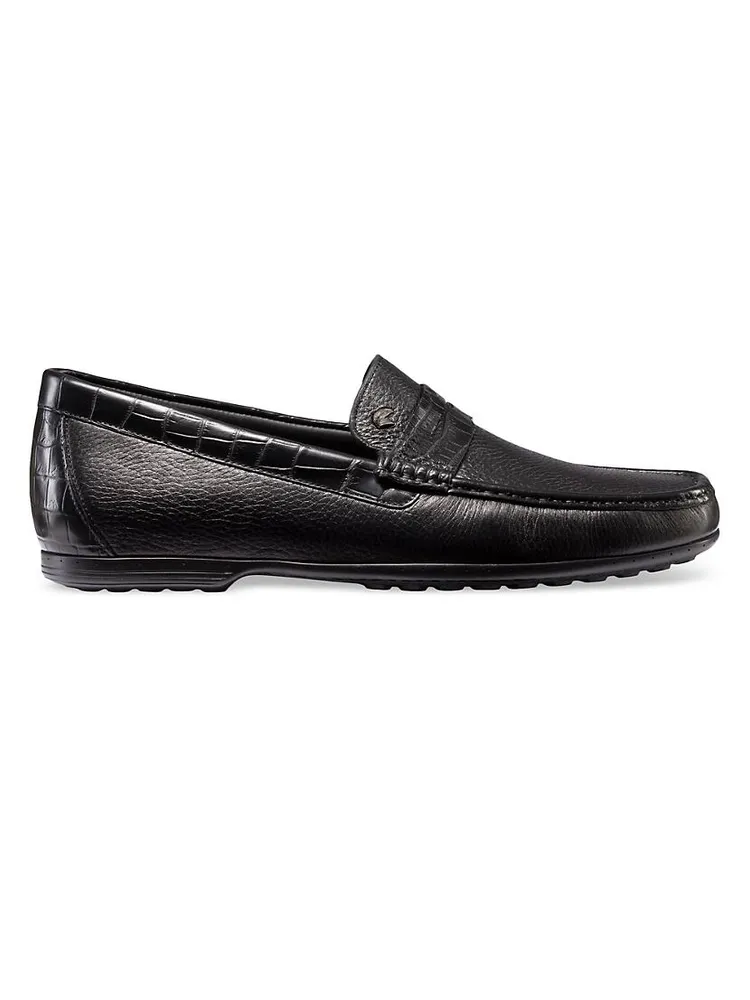 Matted Crocodile Loafers